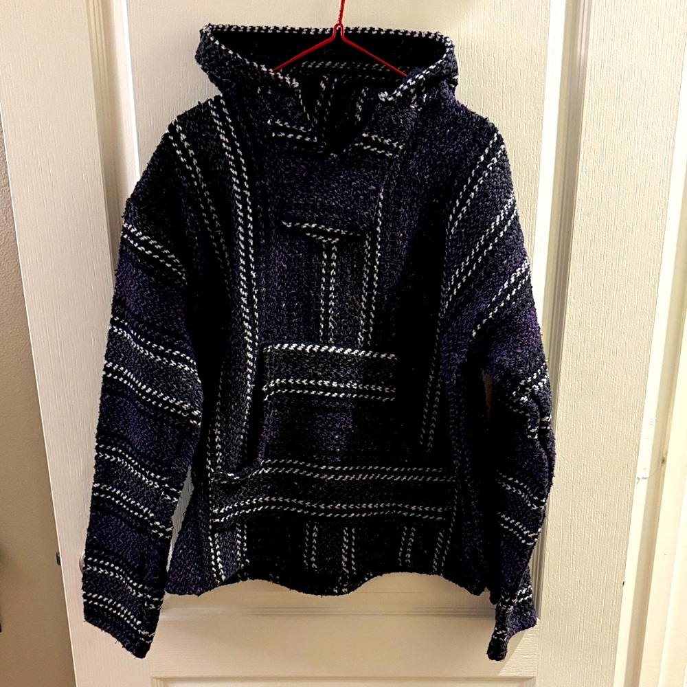 Men's Black and Gray Hooded Jacket